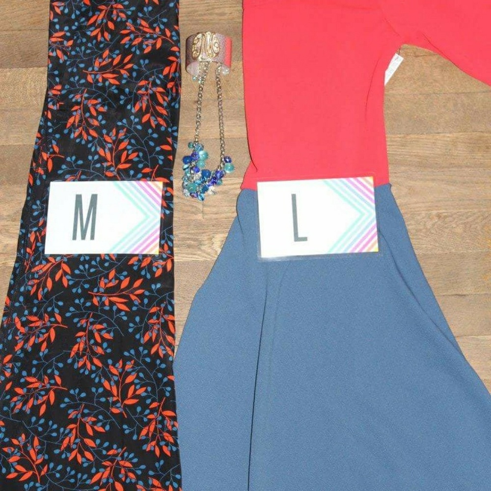Lularoe Nicole Dress Size Large with Duster Cover